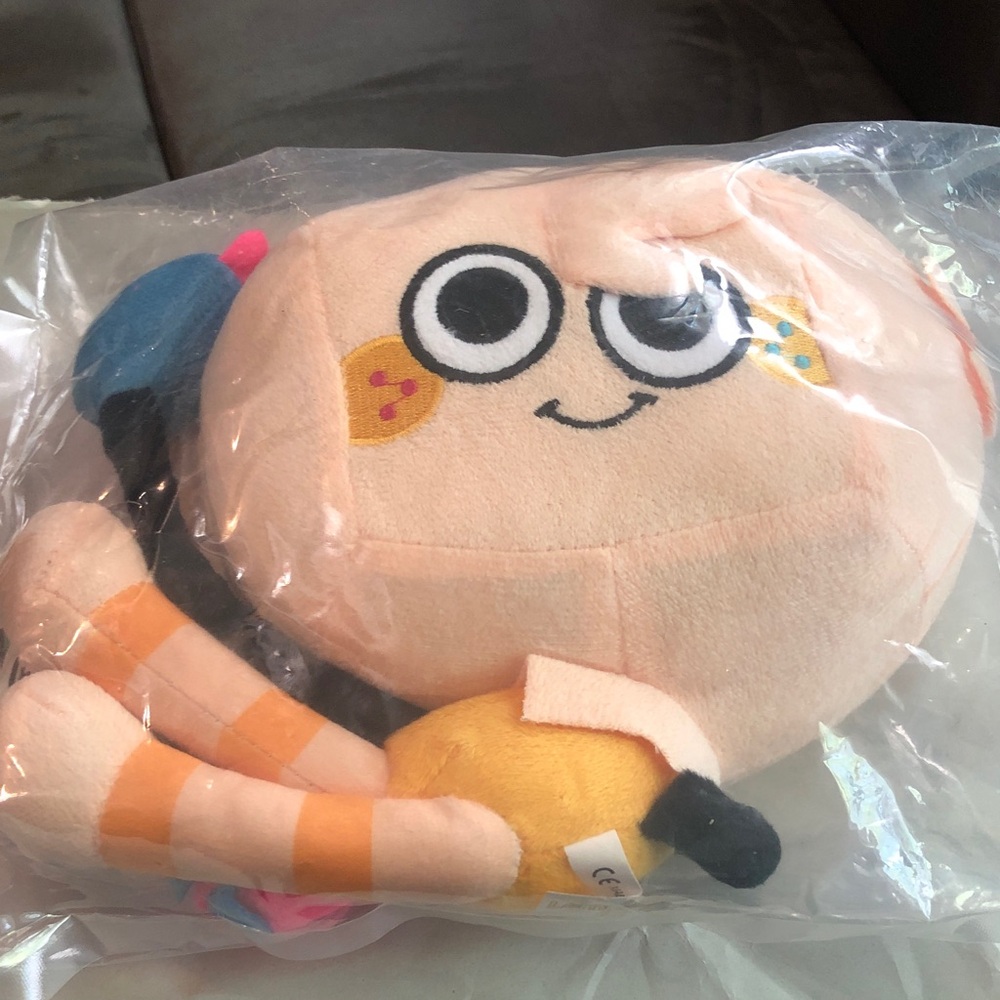 Plush Kids Toy Character Doll - Peach, Yellow & Blue